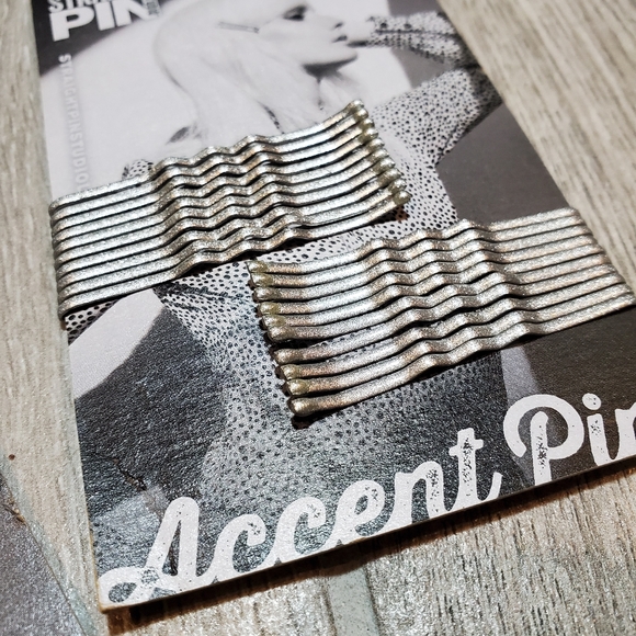 Straight Pin Studio Accent Silver Pins Bobbie Pins - Picture 3 of 3